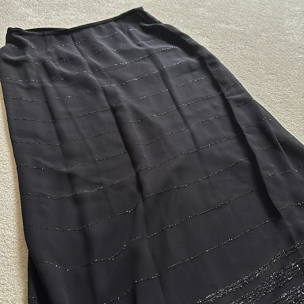 Black full length dressy skirt